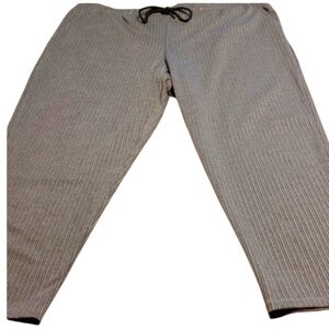 Robert Louis The Essential Jogger Pants 3X Black and White Chevron NEW
